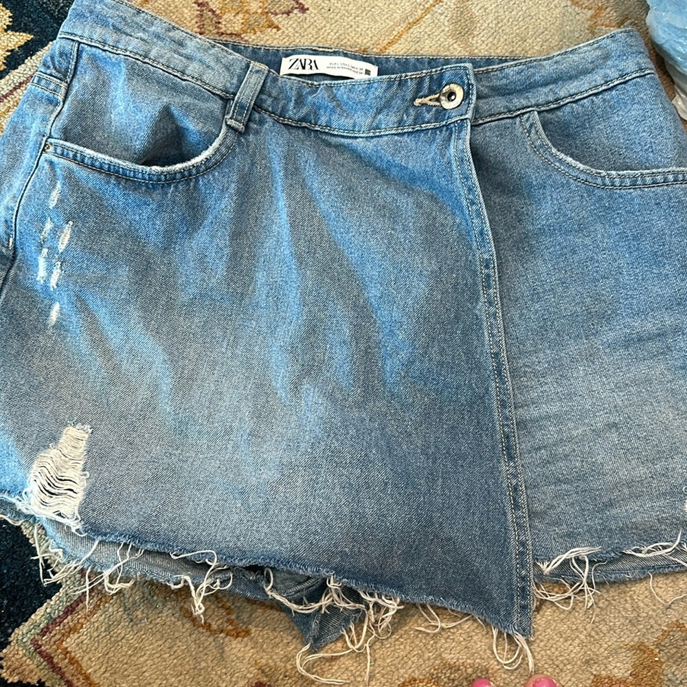 Zara-denim skort-L